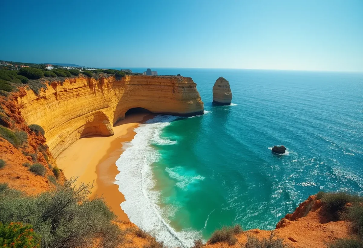 Explorer la diversité géographique de la carte de l'Algarve au sud du Portugal